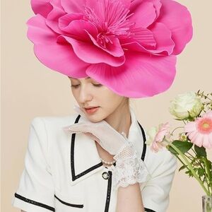 SOLD! Elegant Pink Floral Hat